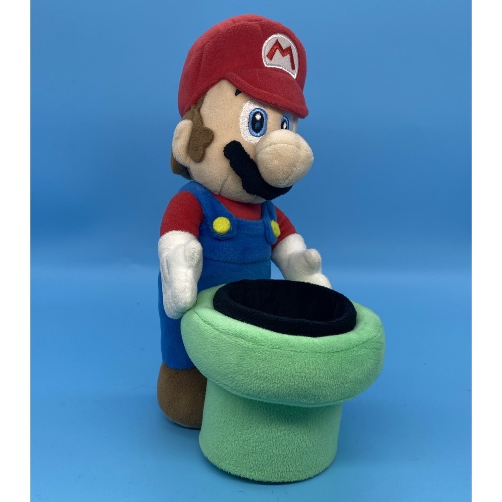 Super Mario Bros. Mario and Warp Pipe 9-Inch Plush Nintendo